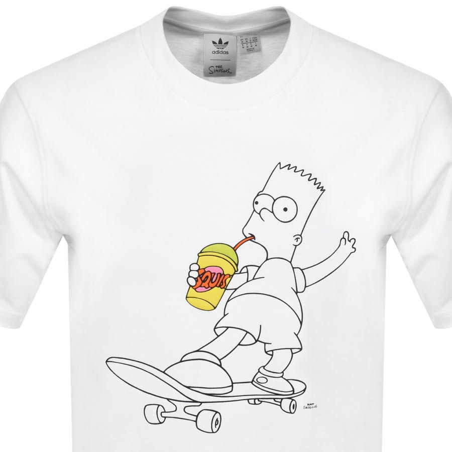 Alternative Image for Productadidas Originals X The Simpsons Logo T Shirt White2
